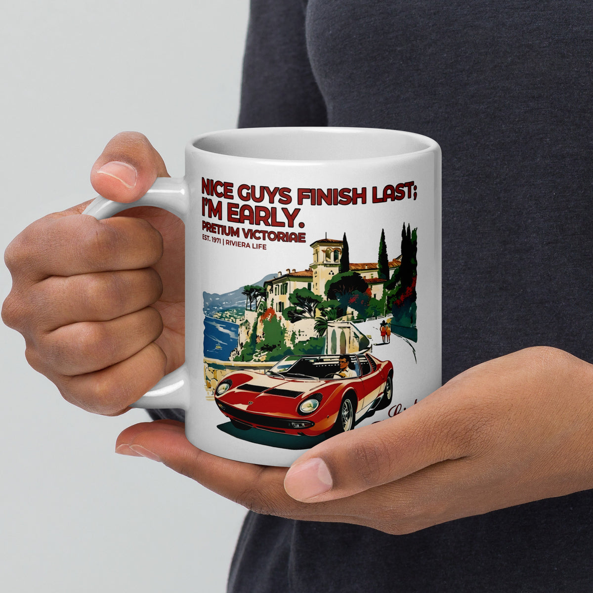 Buy Now Online Nice Guys Finish Last, I'm Early Machiavelli Stoicism Quote White Glossy Coffee Mug – Inspirational Philosophy - PRETIUM VICTORIAE© - https://pretium-victoriae.com